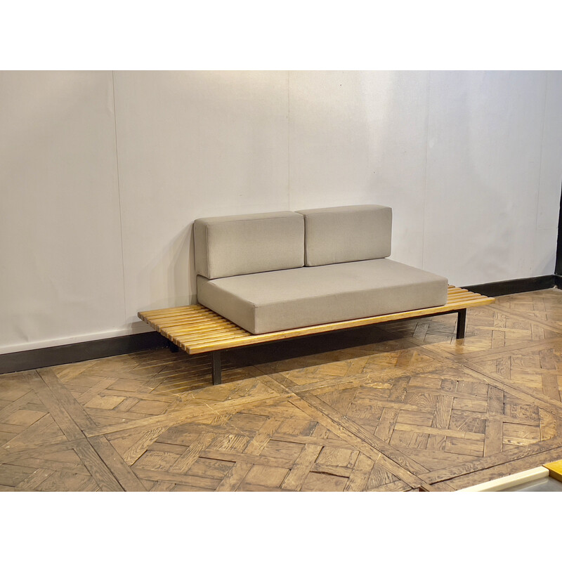 Vintage Cansado bench seat by Charlotte Perriand for Steph Simon, 1954