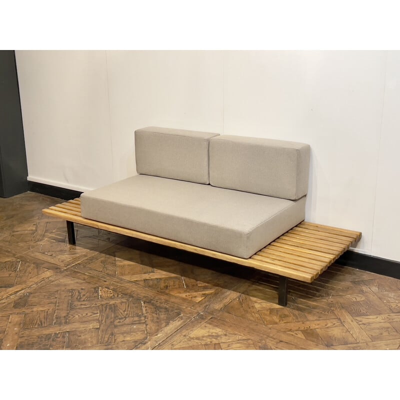 Vintage Cansado bench seat by Charlotte Perriand for Steph Simon, 1954