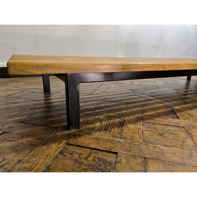 Vintage Cansado bench seat by Charlotte Perriand for Steph Simon, 1954