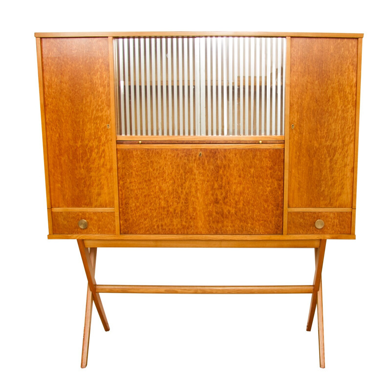 Mid century coktail secretary in maple wood - 1960s