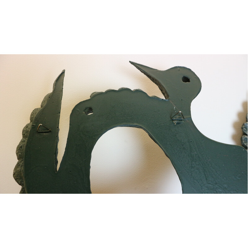 Conjunto de 3 esculturas de pássaros em resina vintage da Ars Mundo, 1960