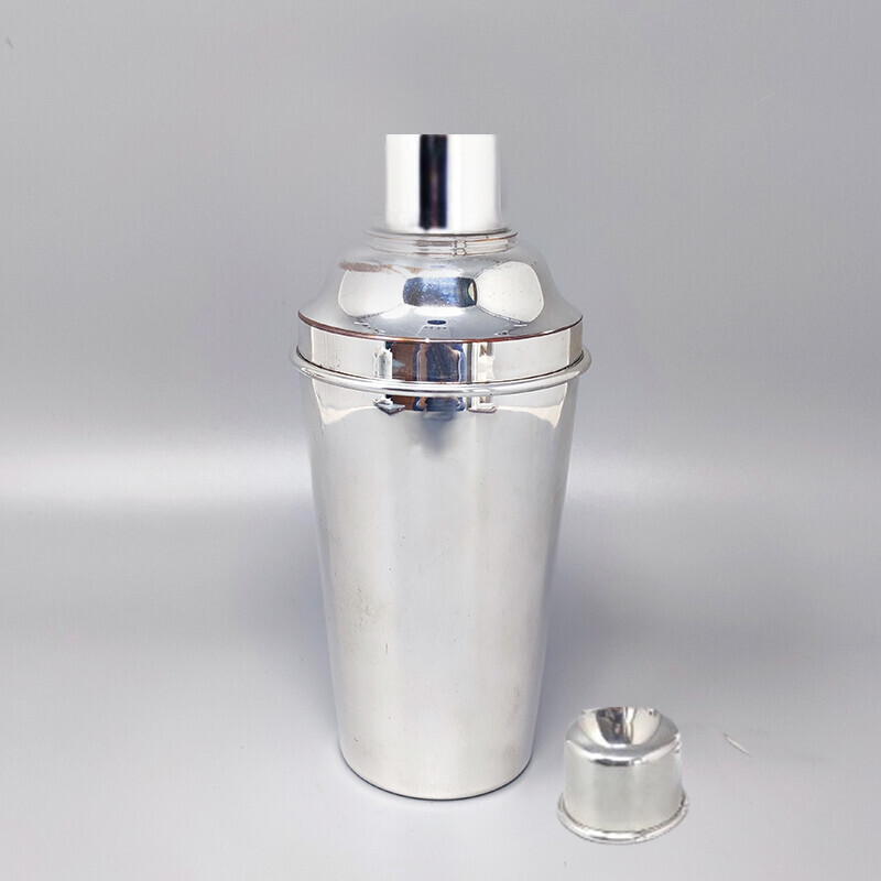 Vintage stainless steel cocktail shaker by P.H.V., England 1960