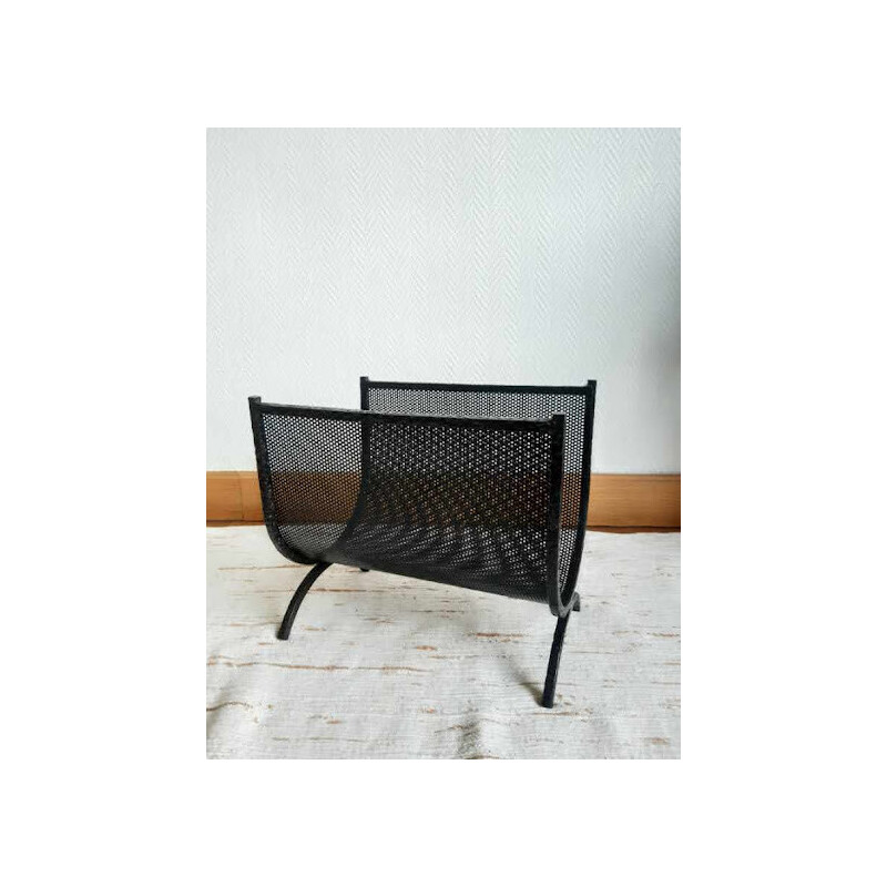 Vintage cast-iron magazine rack, 1950