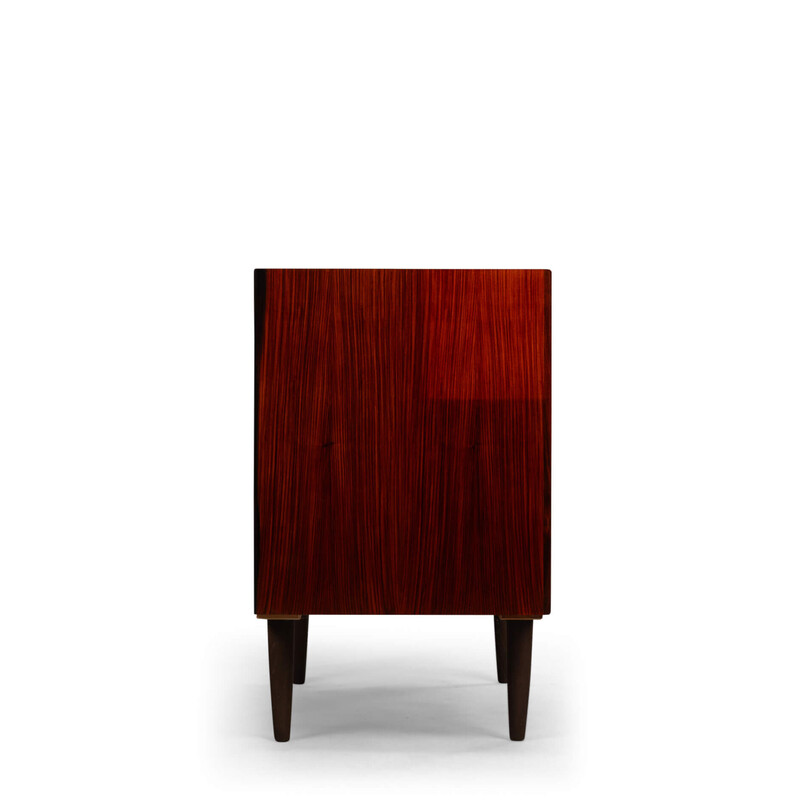 Vintage LCW sideboard in red stained ash by Charles and Ray Eames for Herman Miller, 2000