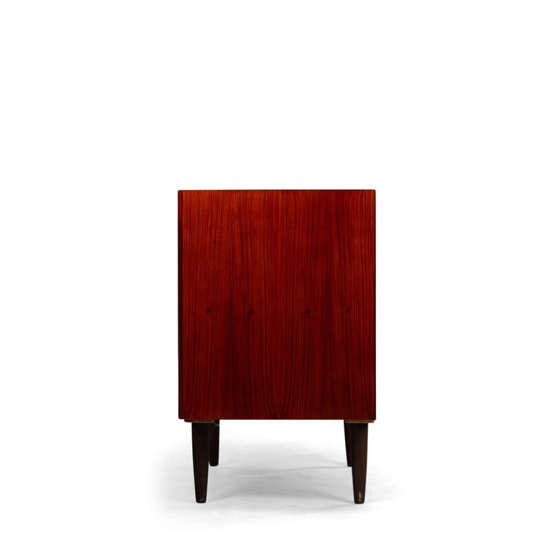 Vintage LCW sideboard in red stained ash by Charles and Ray Eames for Herman Miller, 2000