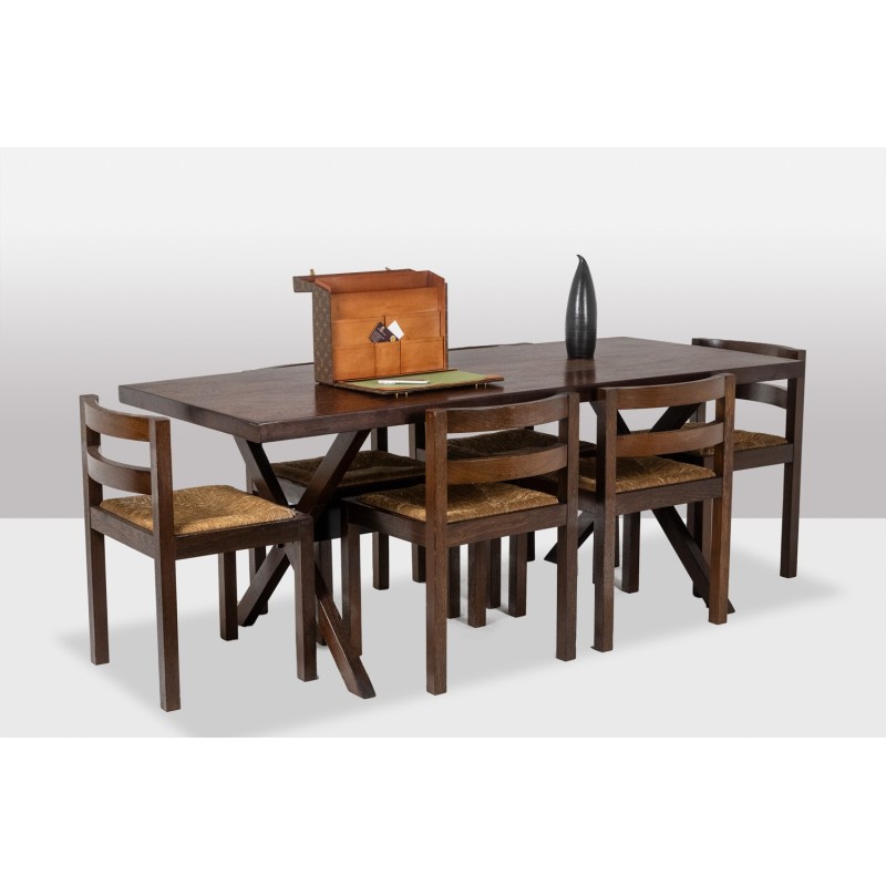 Vintage wenge dining set, Denmark 1970