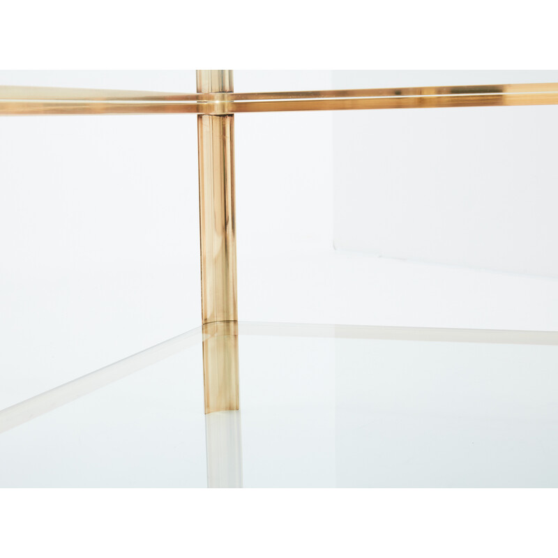 Table basse vintage en bronze massif par Jacques Théophile Lepelletier pour Broncz, 1960