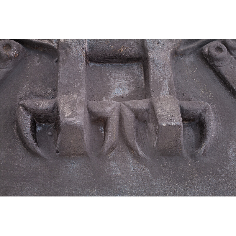 Vintage cast iron fireback by Lucas for Fonderie Stern, 1970