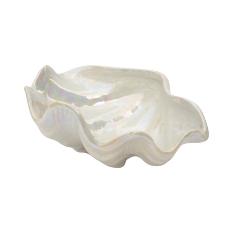 Vintage shell-shaped ceramic ashtray for Shorter and Son, England 1970