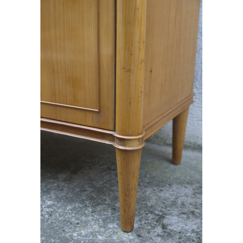 Cherry wood sideboard with 2 doors and 2 drawers - 1950s