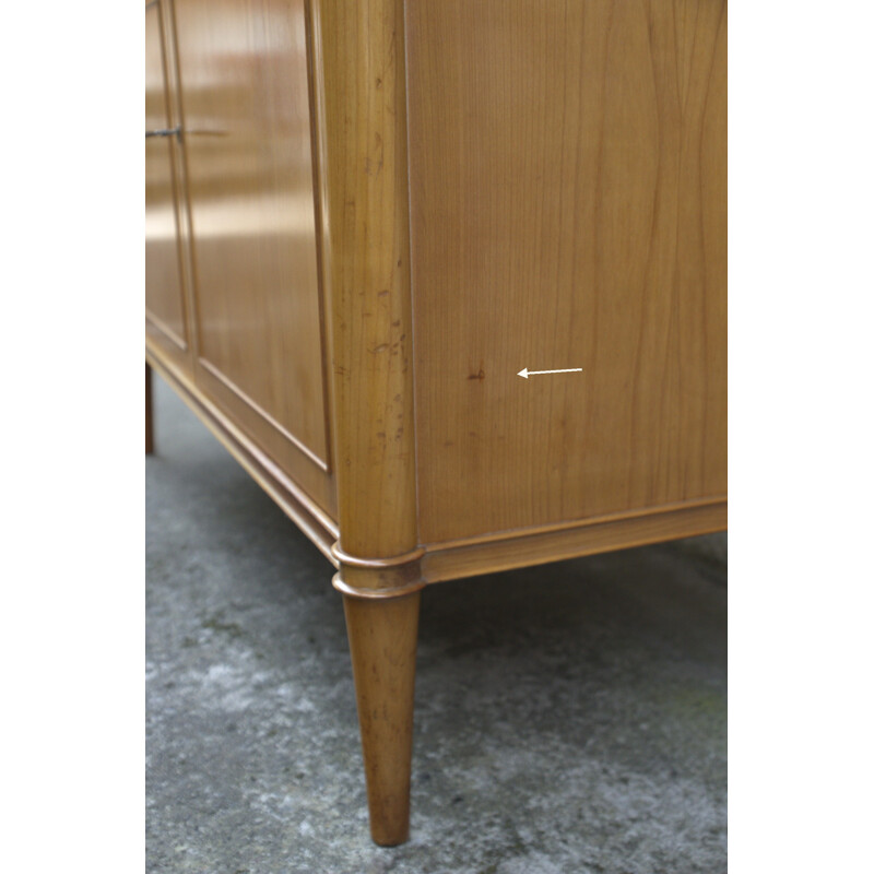 Cherry wood sideboard with 2 doors and 2 drawers - 1950s