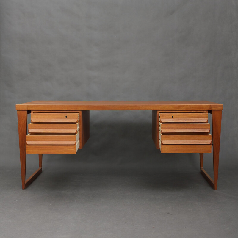 Bureau en teck scandinave par Kai Kristiansen - 1960