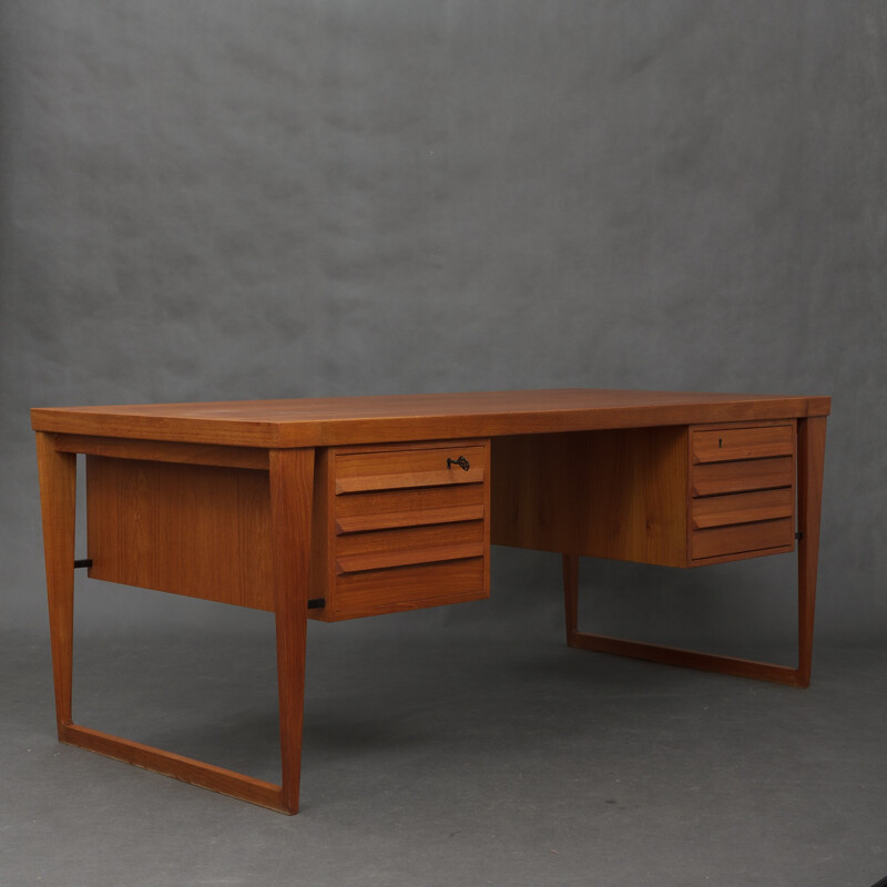 Bureau en teck scandinave par Kai Kristiansen - 1960