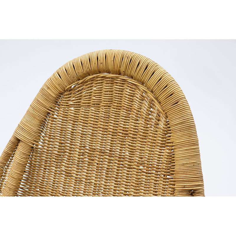 Vintage “Stora Kraal” wicker armchair by Kerstin Hörlin-Holmqvist for Nordiska Kompaniet, Sweden 1950