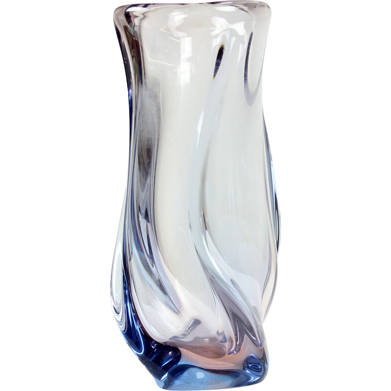 Vase vintage en verre de Murano par Josef Hospodka, Tchécoslovaquie 1960