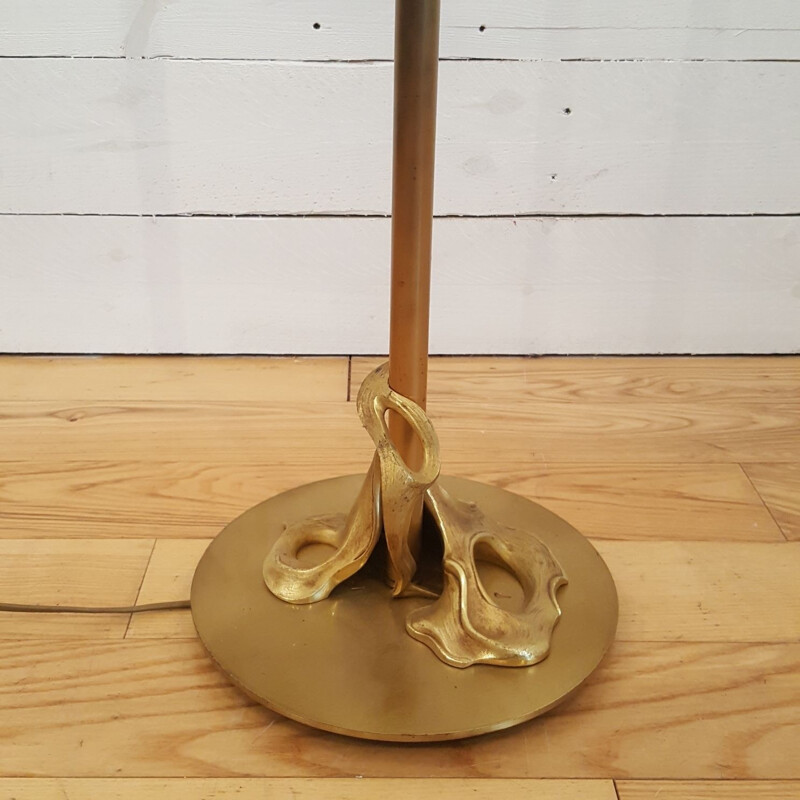Italian metal and bronze floor lamp - 1980s