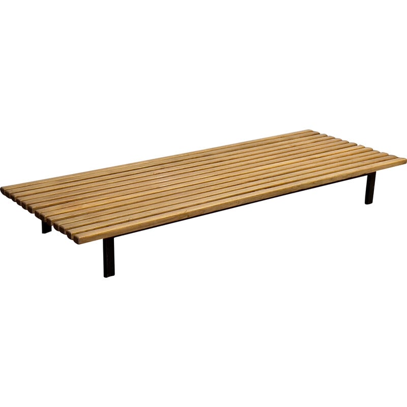 Vintage Cansado bench seat by Charlotte Perriand for Steph Simon, 1954