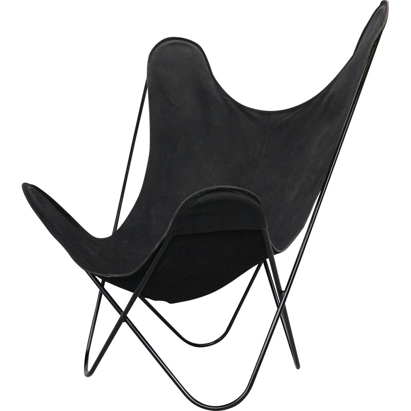 Fauteuil vintage Butterfly BKF en métal et tissu par Jorge Hardoy-Ferrari pour Knoll, 1960