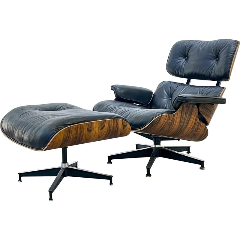 Fauteuil vintage en palissandre de Rio de Charles et Ray Eames pour Herman Miller, 1970