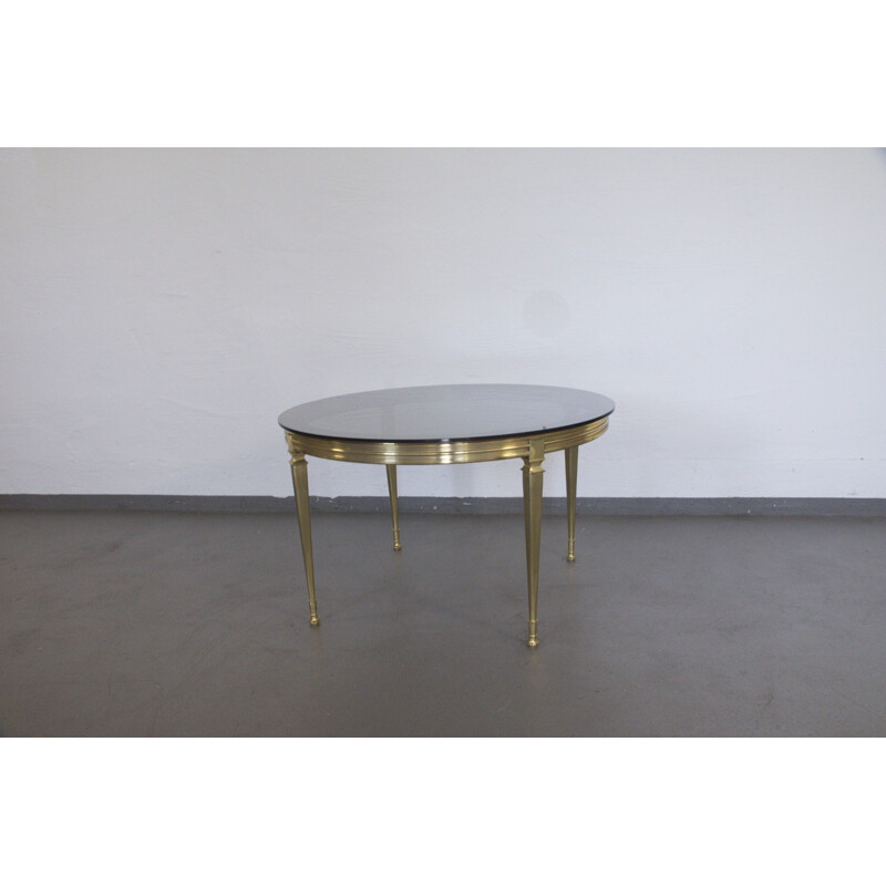 Italian coffee table made of brass and glass - 1960s