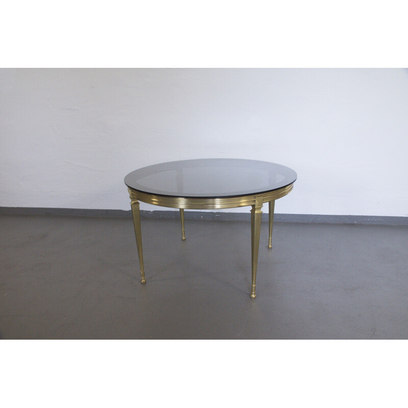 Italian coffee table made of brass and glass - 1960s