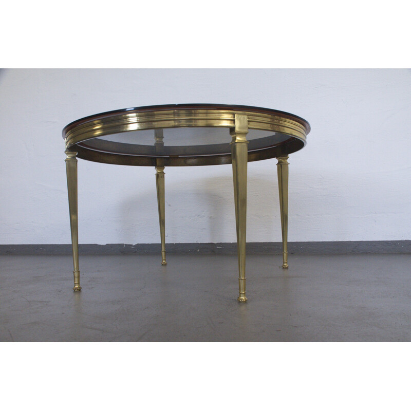 Italian coffee table made of brass and glass - 1960s