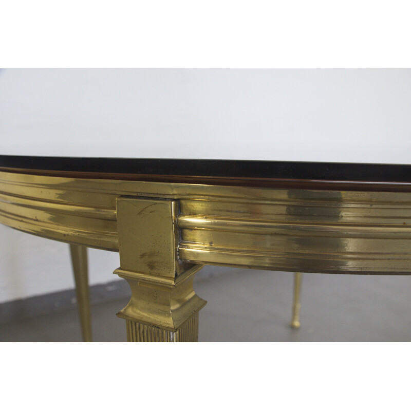 Italian coffee table made of brass and glass - 1960s