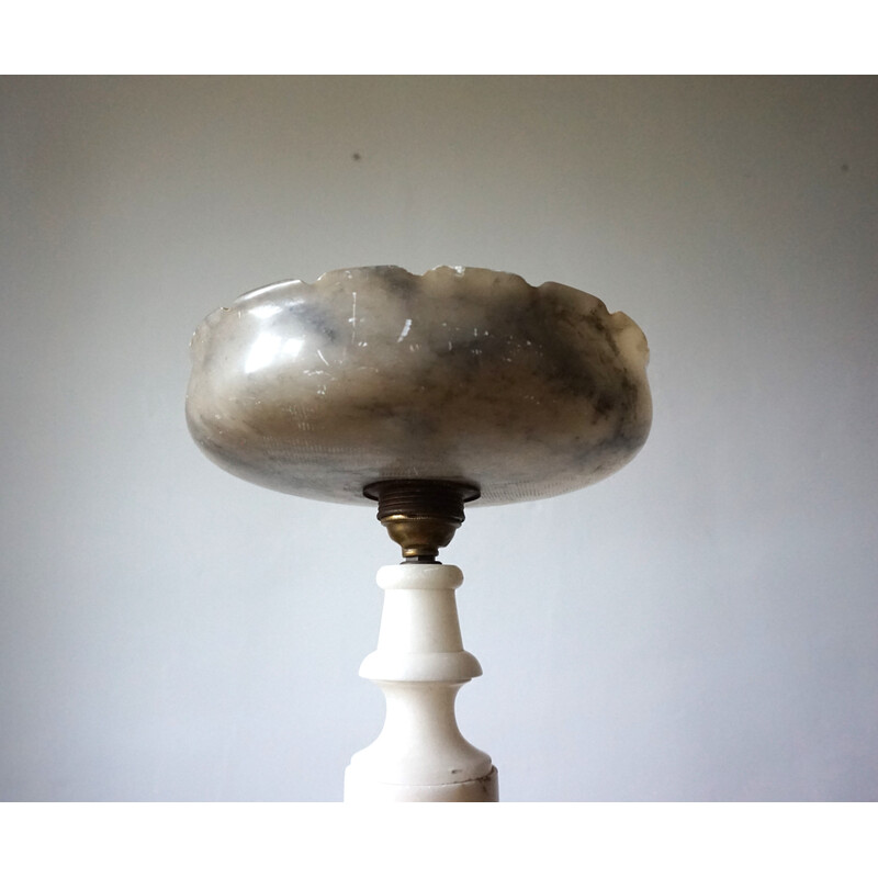 Lampe de table vintage socle en marbre, France 1900