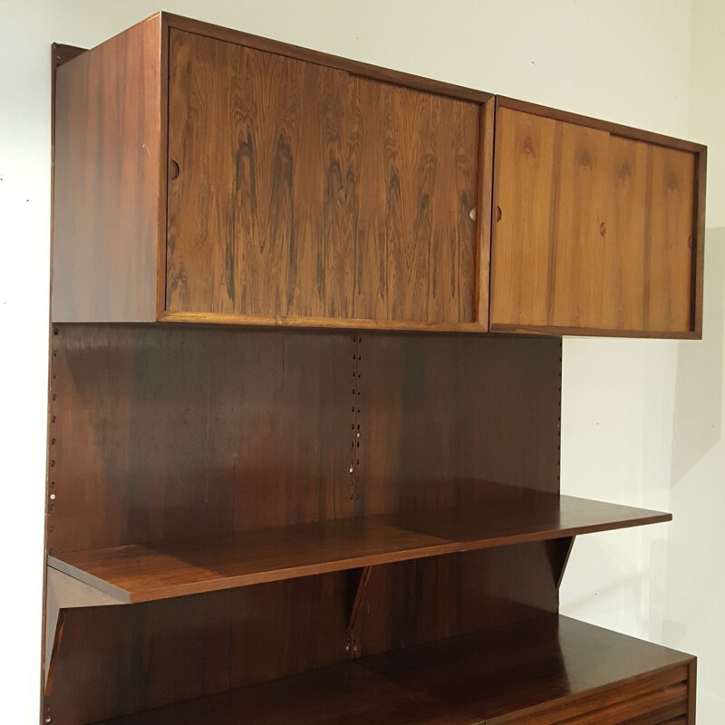 Rosewood wall storage unit de Poul Cadovius for Royal System - 1960s
