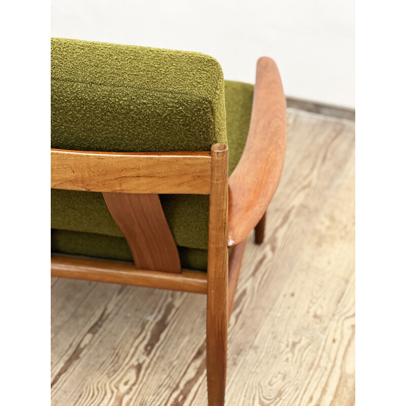 Vintage teak armchair by Grete Jalk for France and Son, Denmark 1950