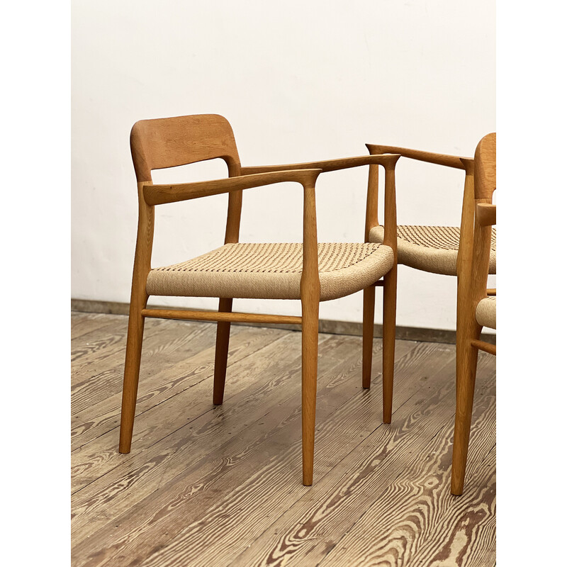 Set of 4 vintage model 56 oak chairs by Niels O. Møller for J.L. Mollers Møbelfabrik, Denmark 1950