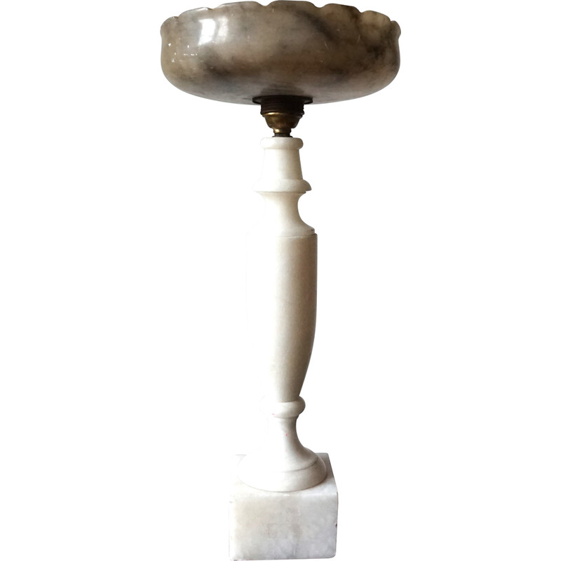 Lampe de table vintage socle en marbre, France 1900