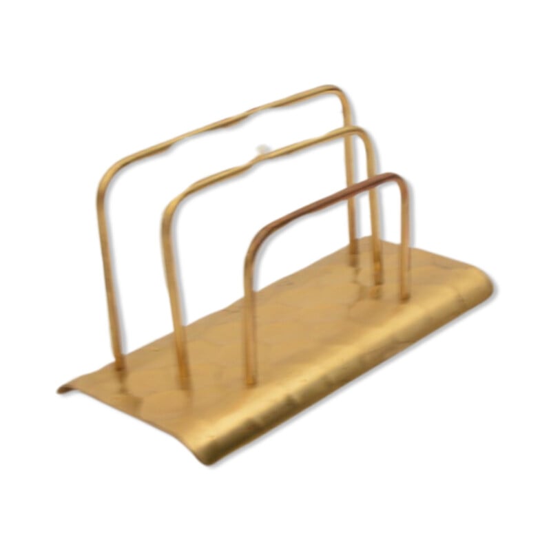 Vintage brass letter holder, Belgium 1950