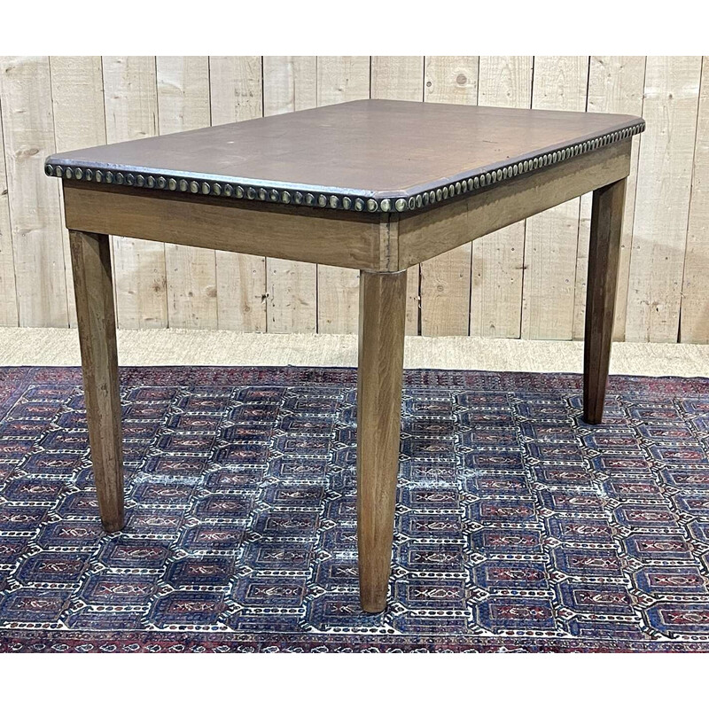 Vintage Art Deco walnut desk table, 1930