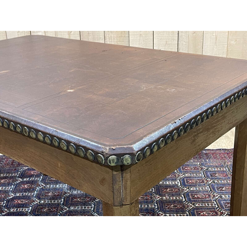 Vintage Art Deco walnut desk table, 1930