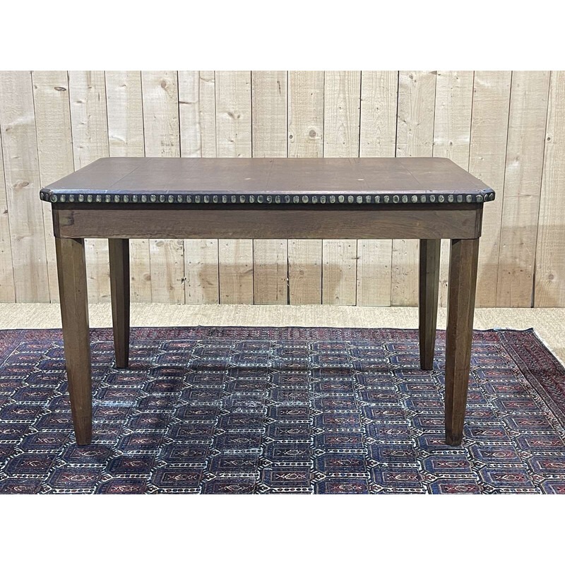 Vintage Art Deco walnut desk table, 1930