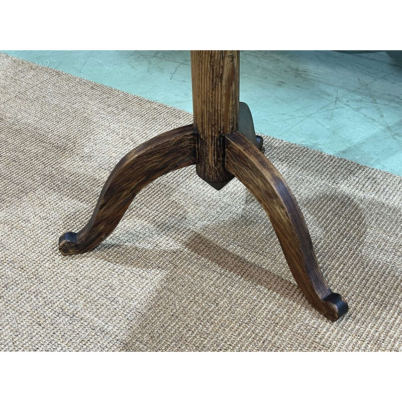 Vintage solid pine pedestal table