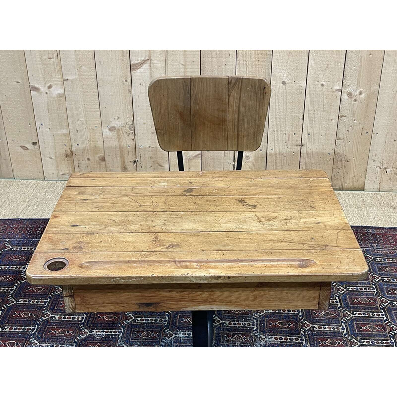 Vintage school desk by Jean Prouvé for Morice, 1930