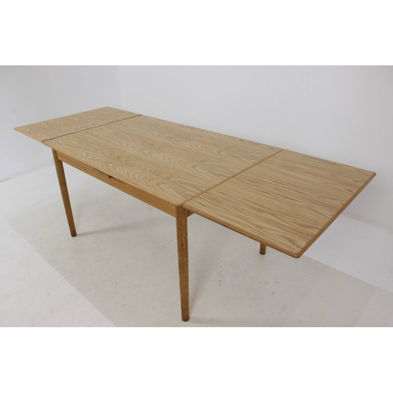 Mid century danish oak extendable dining table - 1960s