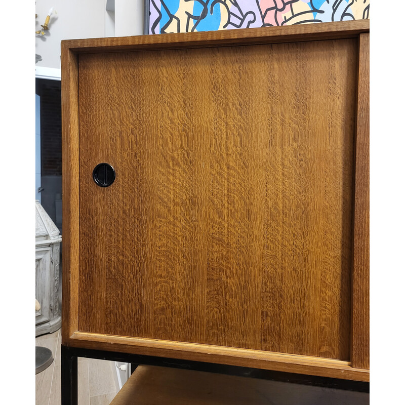 Vintage teak wood storage cabinet