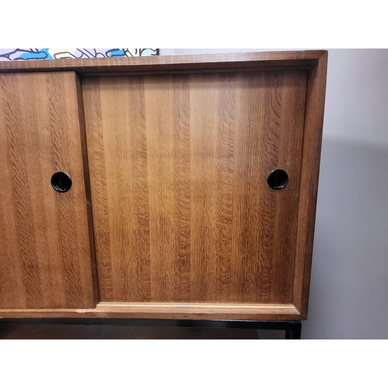 Vintage teak wood storage cabinet
