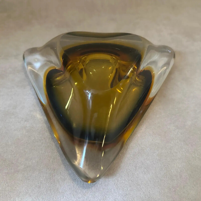 Vintage Muranon glass ashtray for Seguso, Italy 1960