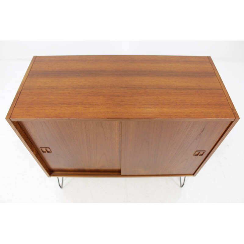 Upcycled mid-century Danish teak sideboard with hairpin legs - 1960s 