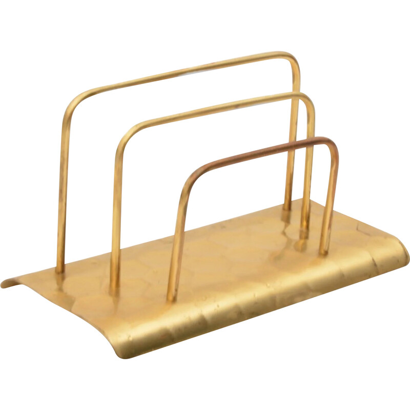 Vintage brass letter holder, Belgium 1950