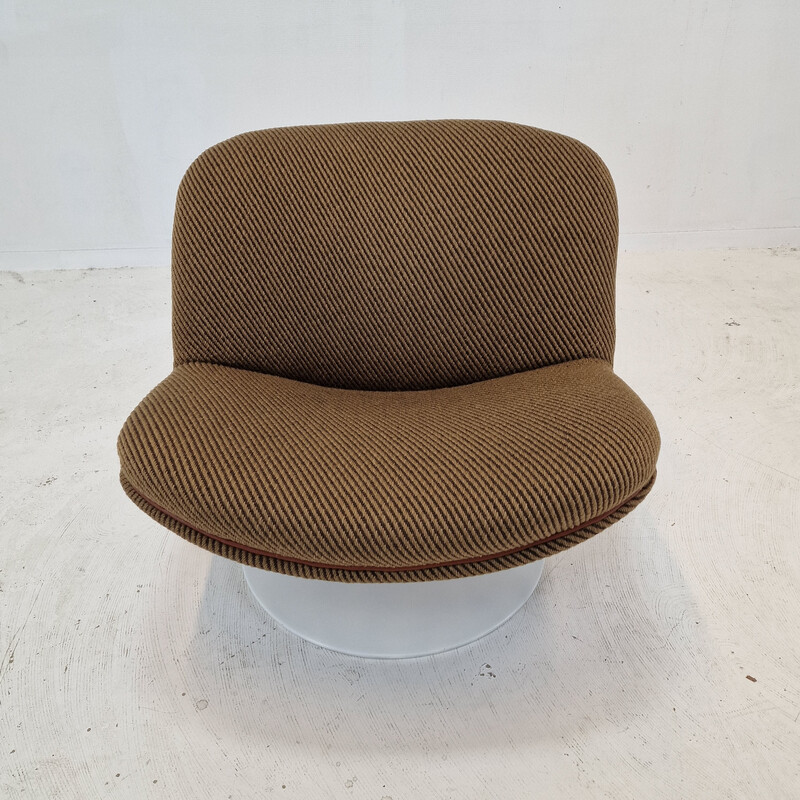 Vintage model 508 armchair in wood and metal by Geoffrey Harcourt for Artifort, 1970