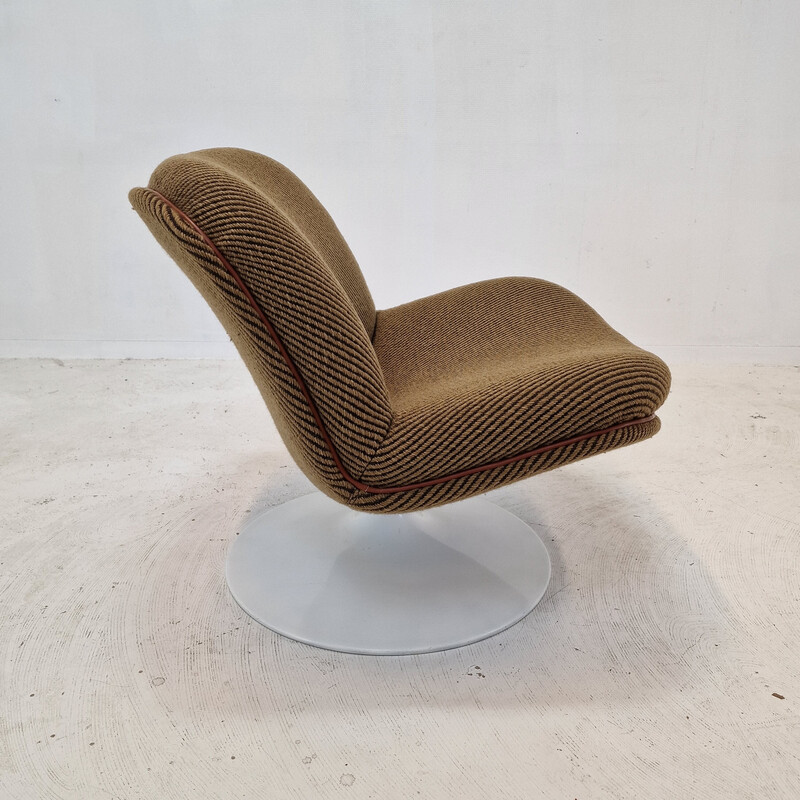 Vintage model 508 armchair in wood and metal by Geoffrey Harcourt for Artifort, 1970