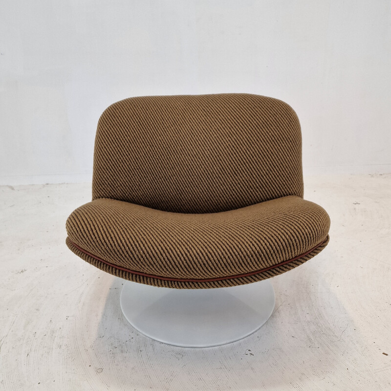 Vintage model 508 armchair in wood and metal by Geoffrey Harcourt for Artifort, 1970