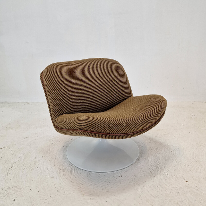 Vintage model 508 armchair in wood and metal by Geoffrey Harcourt for Artifort, 1970
