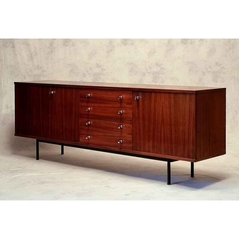 Vintage model 324 sideboard in rosewood by Alain Richard for Meuble TV, France 1950