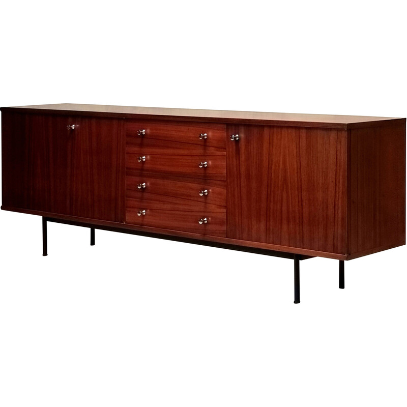 Vintage model 324 sideboard in rosewood by Alain Richard for Meuble TV, France 1950